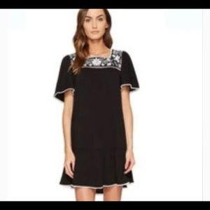 Kate Spade Broome Street Embroidered Dress, Black, Size Large
